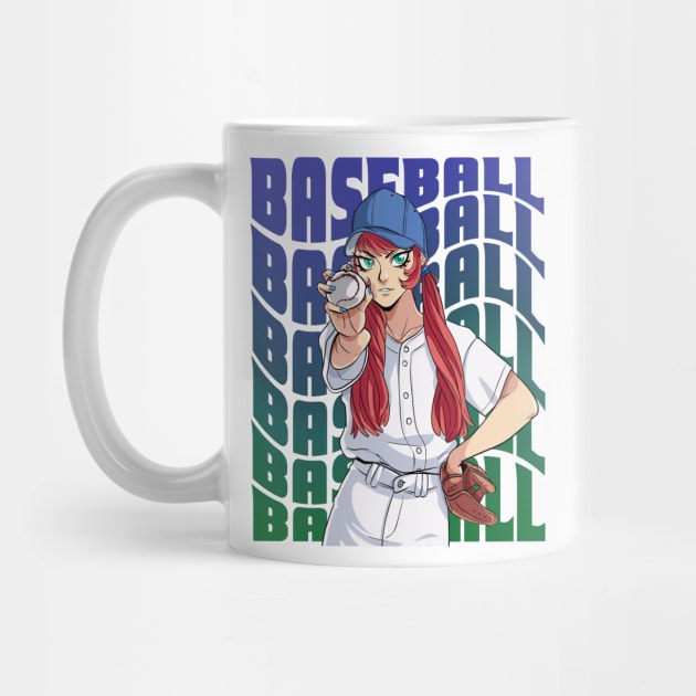 Baseball Player Boys Girls Youth Female Pitcher Sports by Noseking